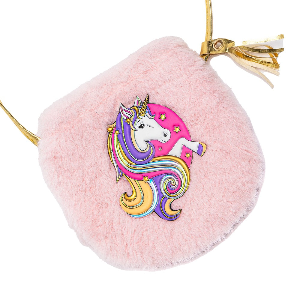 Great Pretenders Fluffy Pink Unicorn Purse