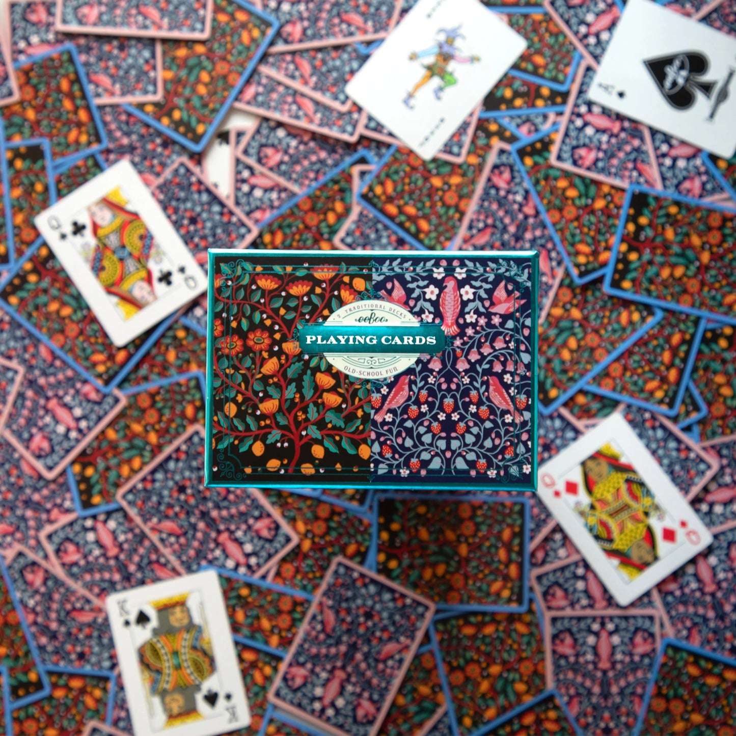 Birds and Flowers Gilded Playing Cards, eeBoo