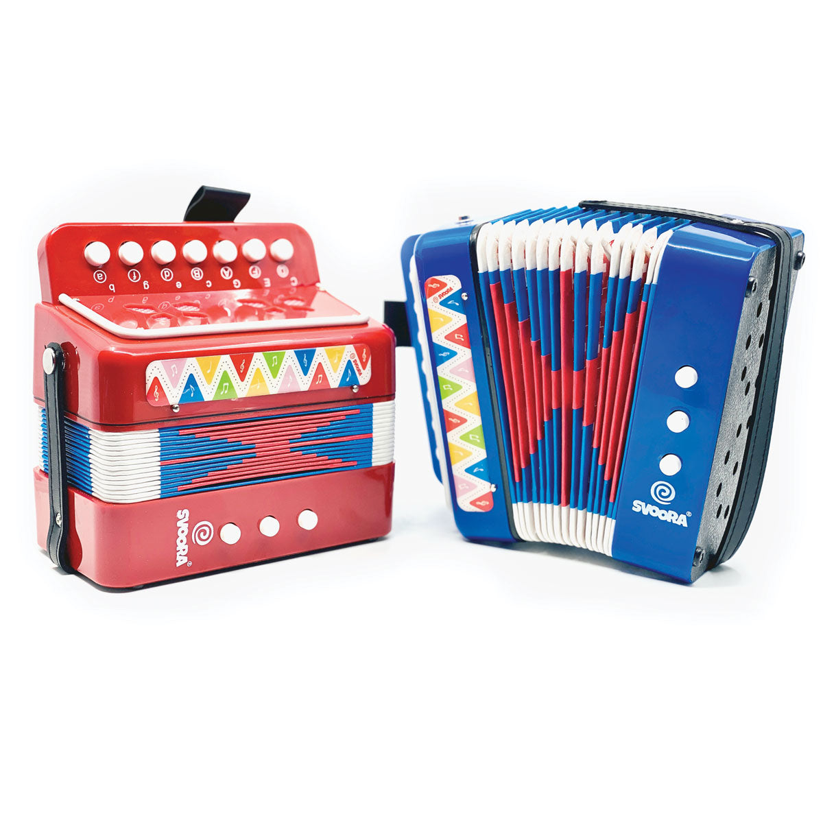Red Accordion with 7 Keys (14 notes), Svoora
