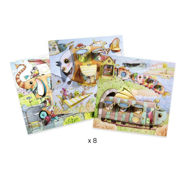 Malo’s trip, Little doors coloring sheets, Djeco