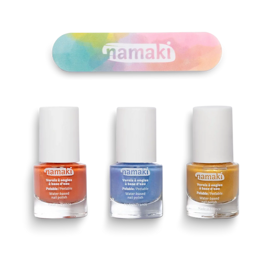 Water-based Nail Polishes Set of 3 + Nail File Sunset