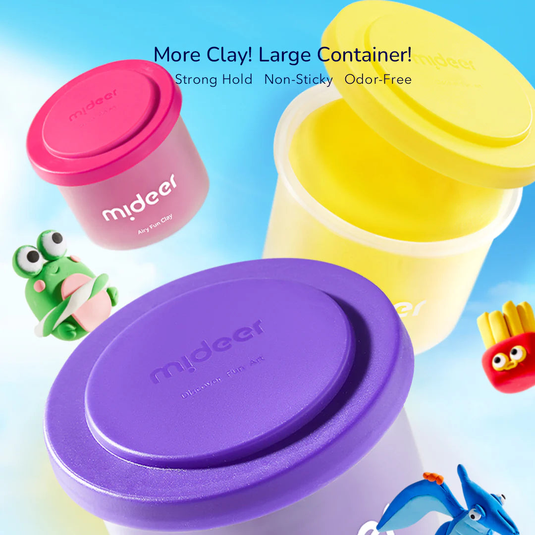 AIRY FUN CLAY 24 colors, Mideer