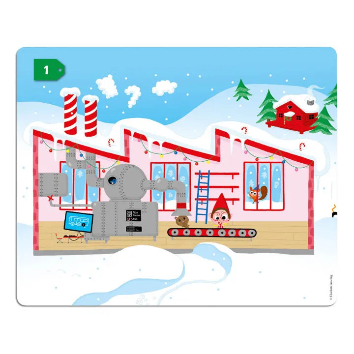 200 Stickers, Repositionable Set for Kids 3+, Christmas Scenes