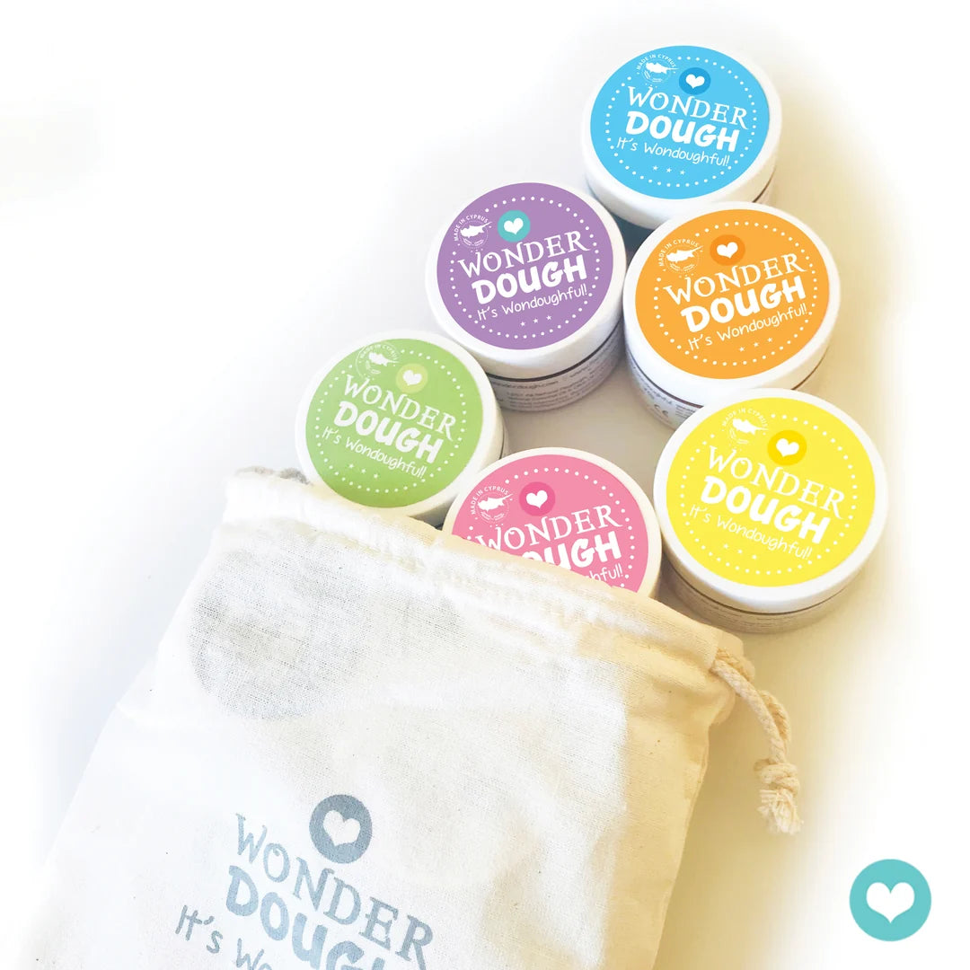 Wonderdough Rainbow Pack (6 tubs 90 g), Choose 1 of 2 Options: Pure os Pastel Colours