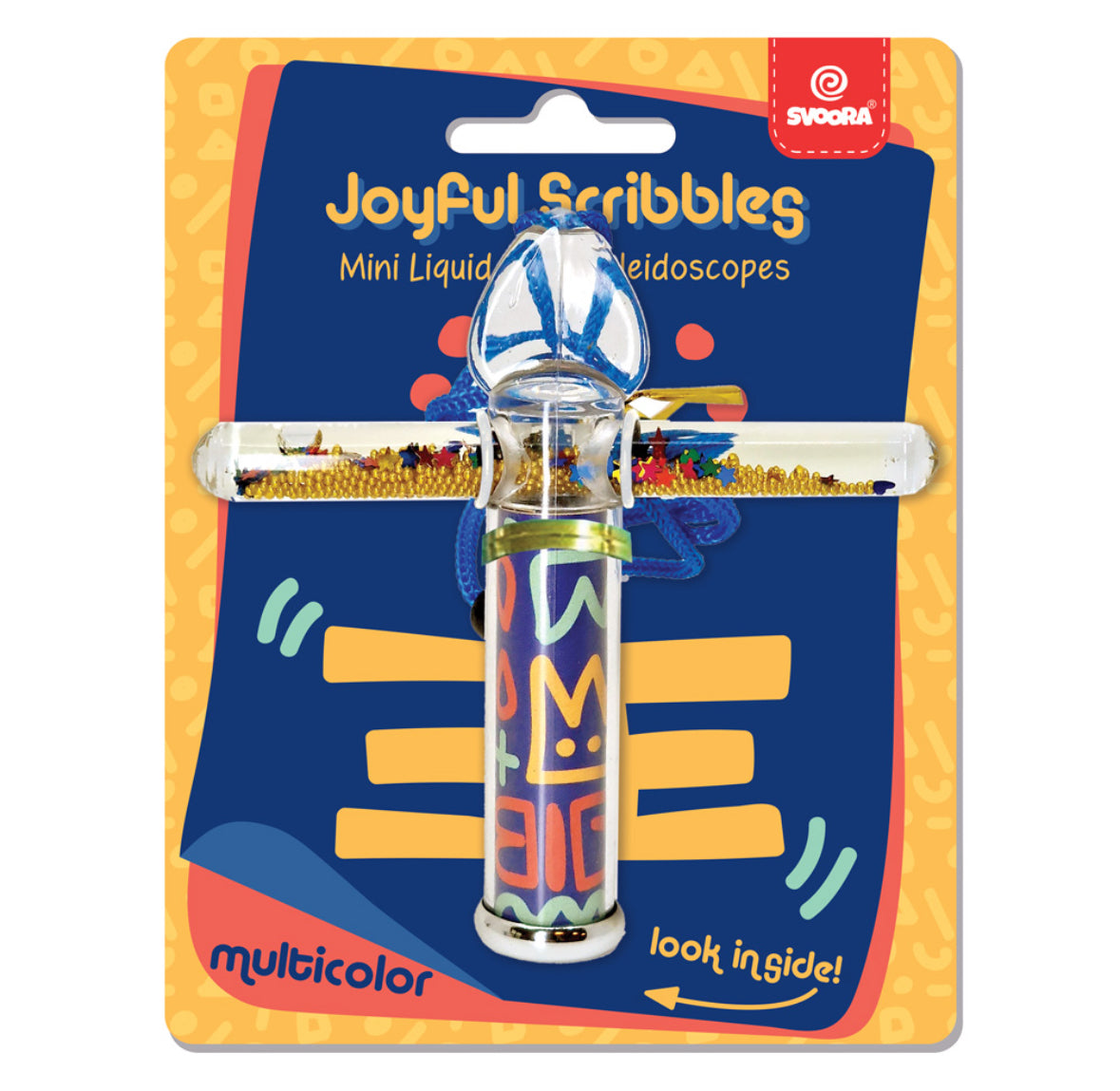 Mini Liquid Stick Kaleidoscope Joyful Scribbles 'Multicolor' 10 cm