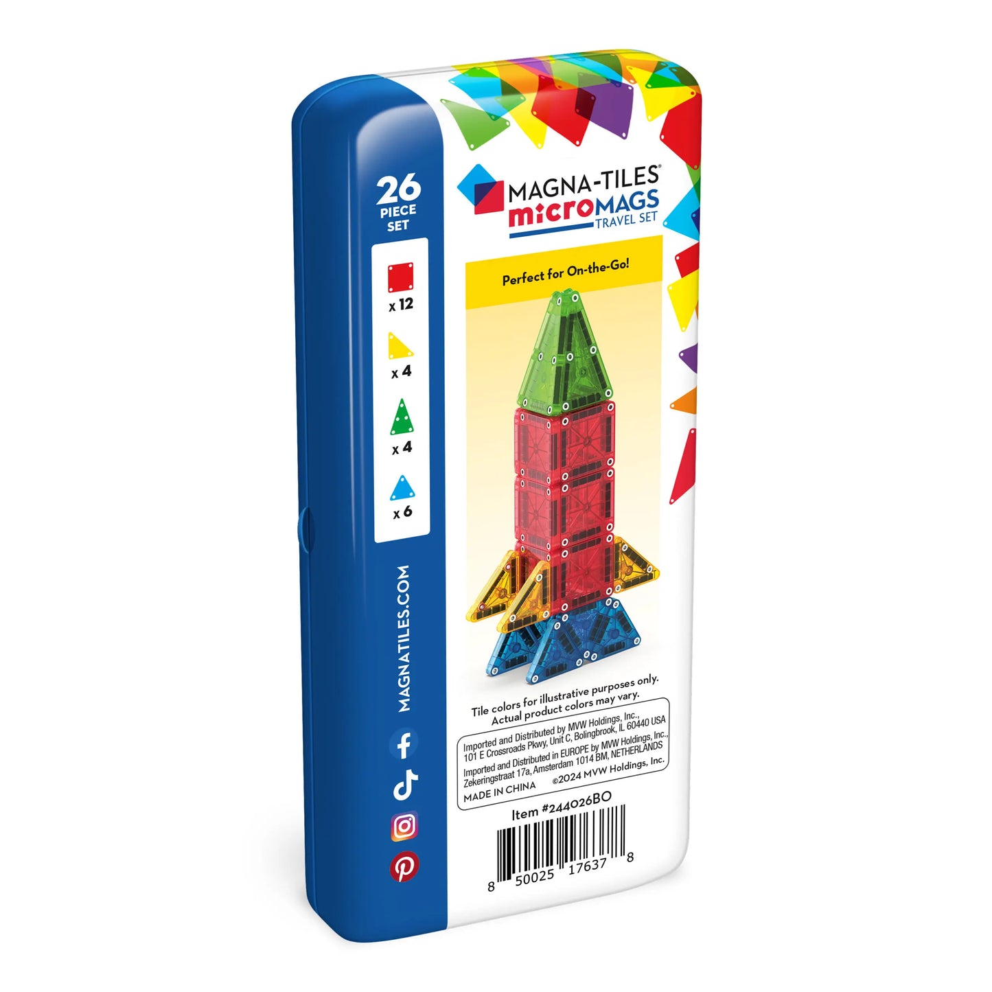 microMAGS 26-Piece Travel Set Magna-Tiles