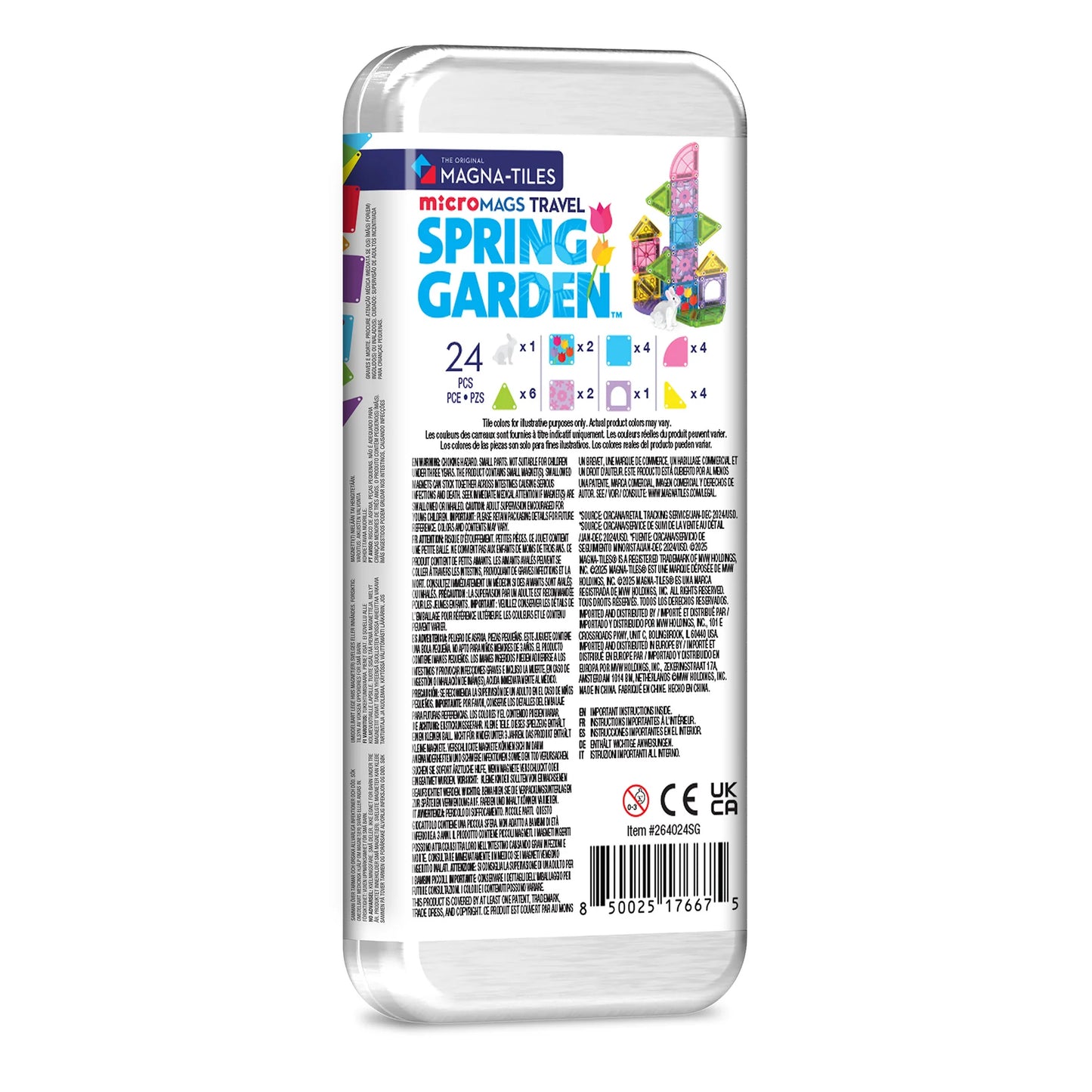 microMAGS: Spring Garden 24 Piece Travel Set, Magna-tiles