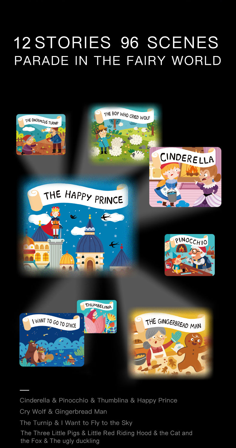 STORYBOOK PROJECTOR, 3in1, 12 stories