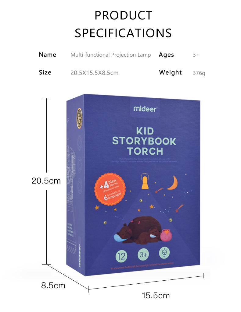 STORYBOOK PROJECTOR, 3in1, 12 stories