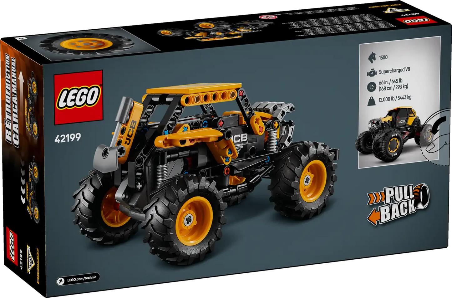 Monster Jam DIGatron Pull-Back Truck 42199, Lego Technic