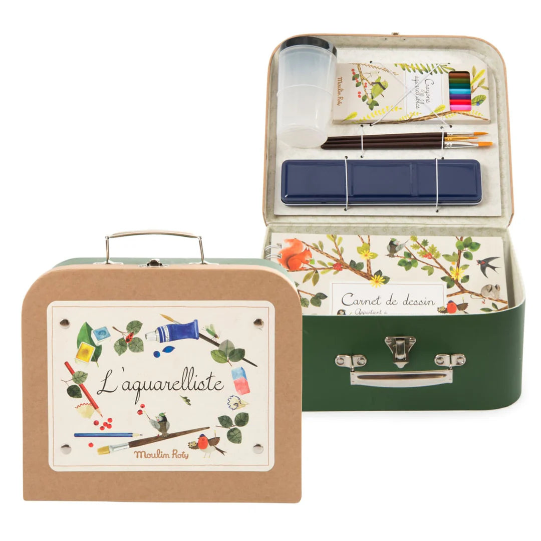 Watercolour artist case Le jardin du moulin, Moulin Roty
