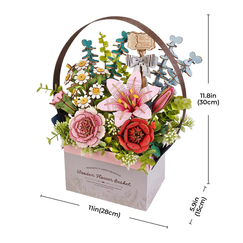 Rowood Wooden Flower Basket TW03H