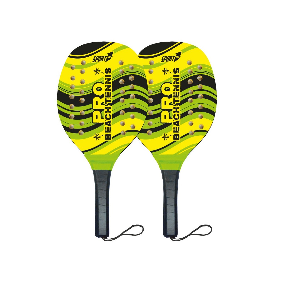 Sport1 PAIR OF BEACH TENNIS RACKETS PRO COLOR with ball