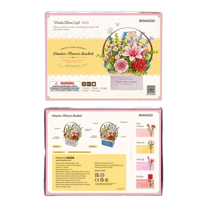 Rowood Wooden Flower Basket TW03H
