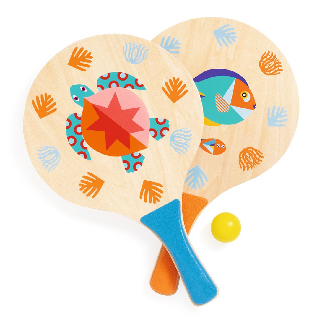 Djeco Beach rackets set - Sea - FSC 100%
