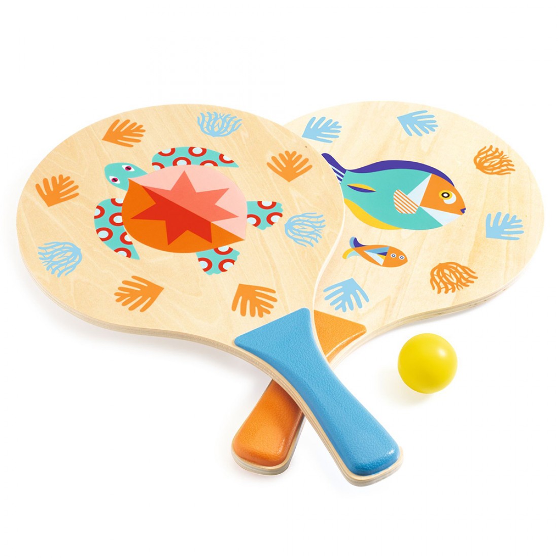 Djeco Beach rackets set - Sea - FSC 100%