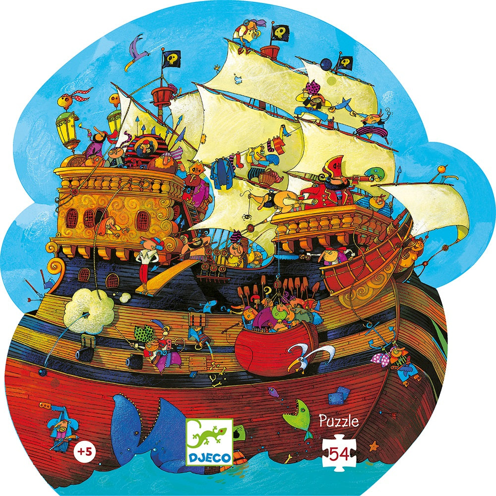 Djeco Silouhette Puzzles Barbarossas boat - 54pcs