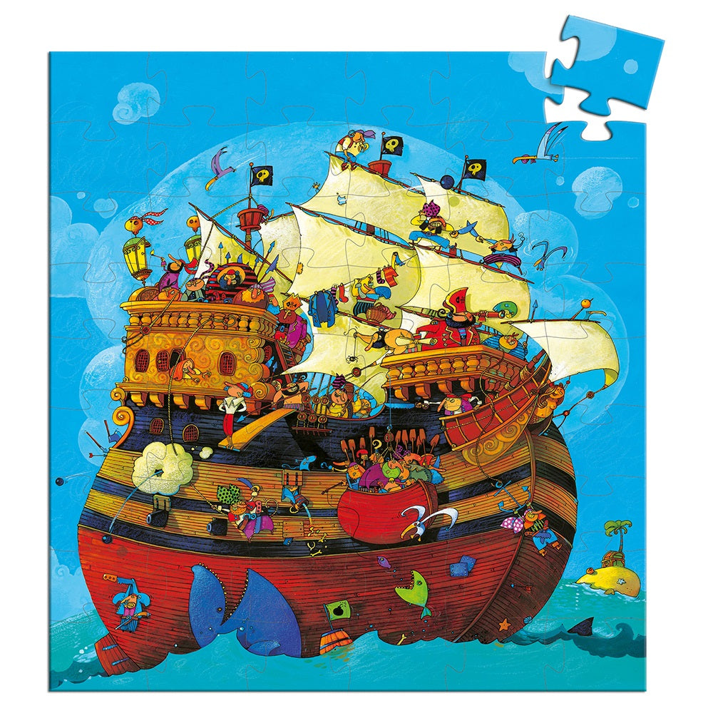Djeco Silouhette Puzzles Barbarossas boat - 54pcs