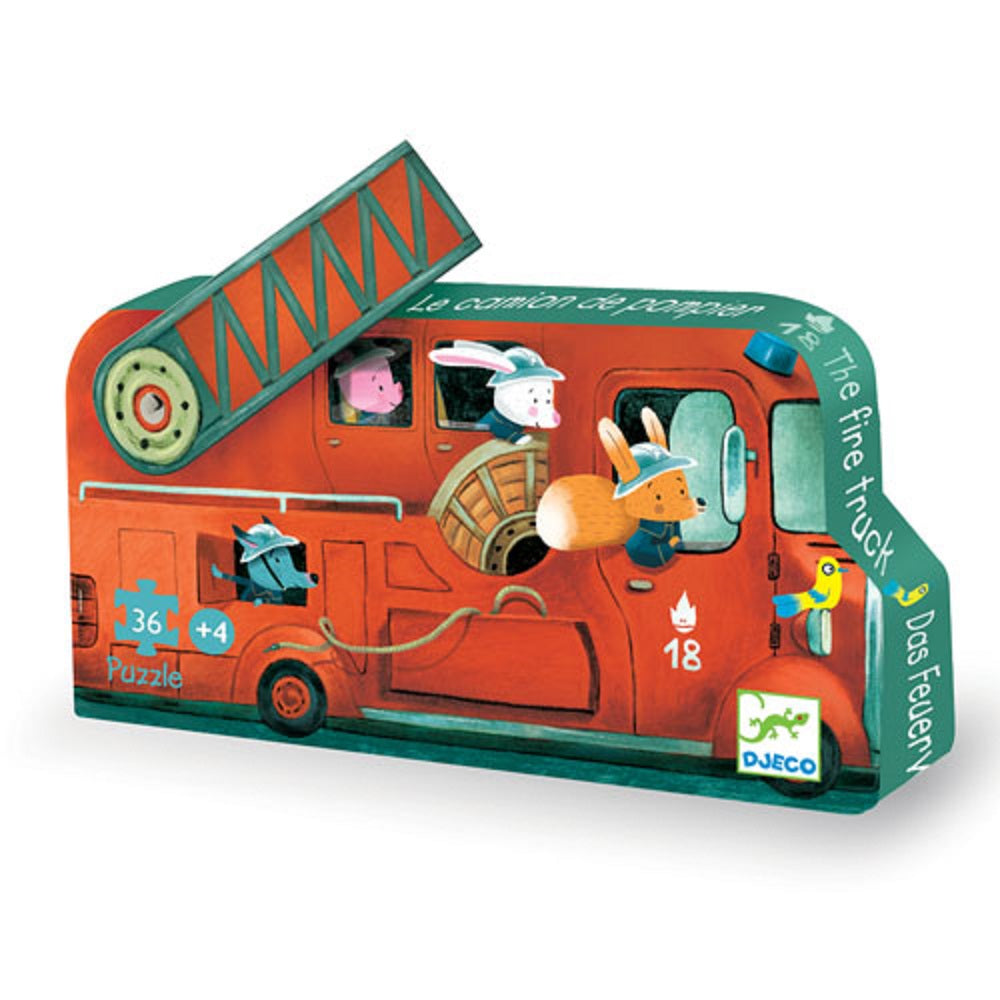 Djeco The fire truck - 16pcs