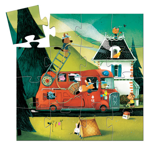 Djeco The fire truck - 16pcs