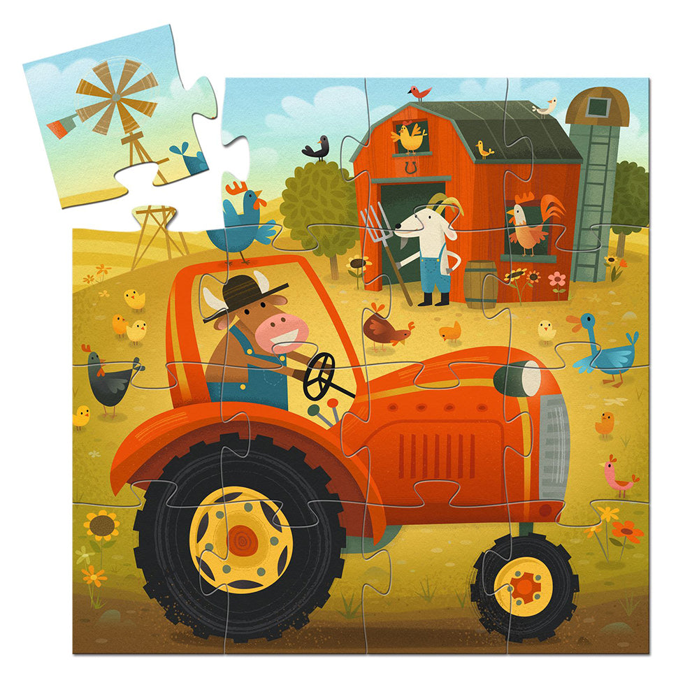 Djeco The tractor - 16 pcs