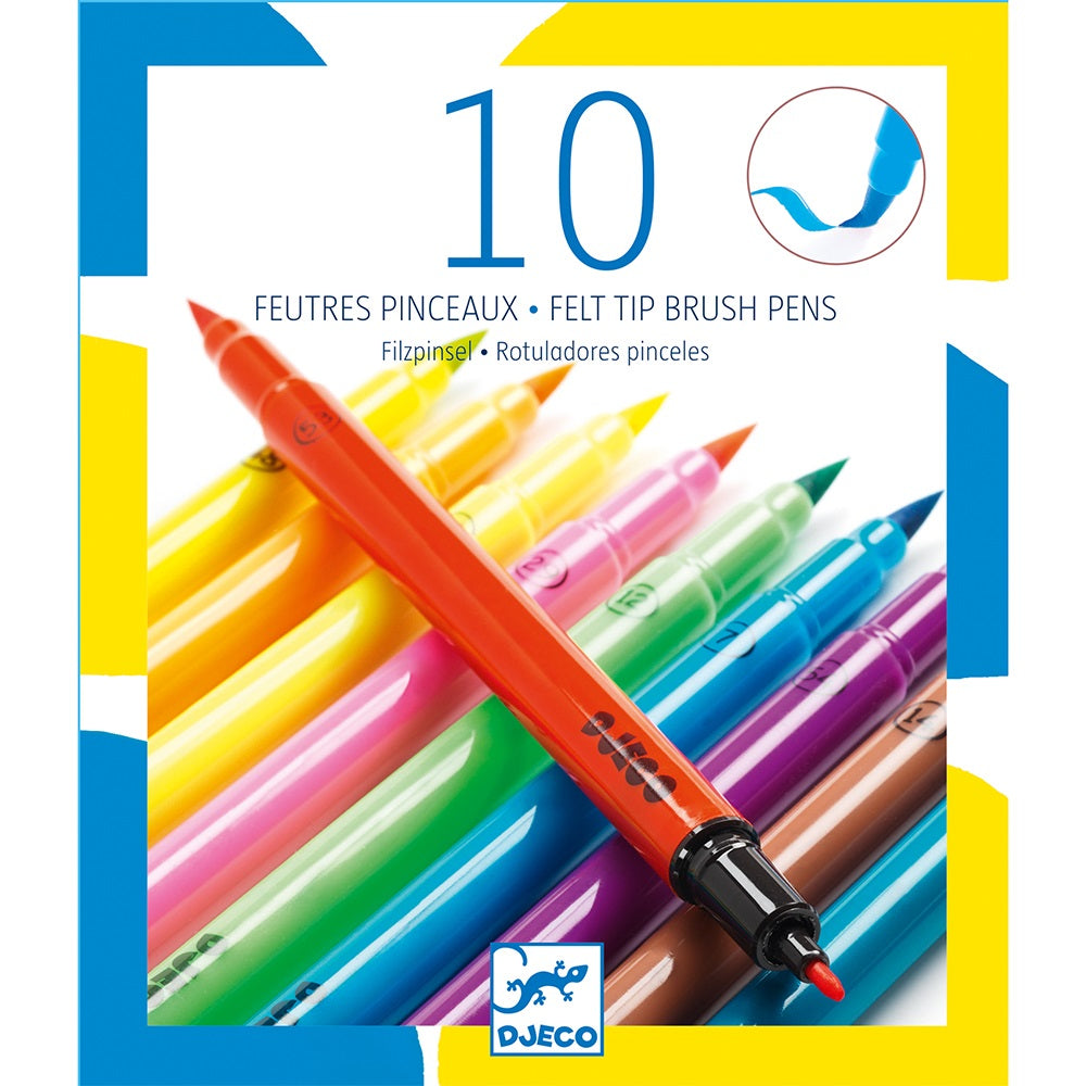 10 felt brush-tip markers - Pop colours