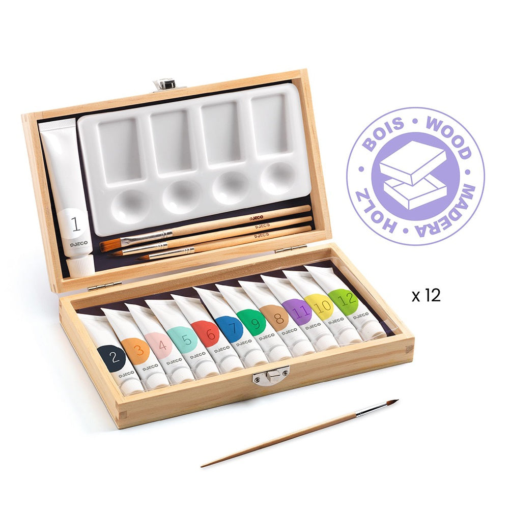 Djeco Painting Case with 12 gouaches