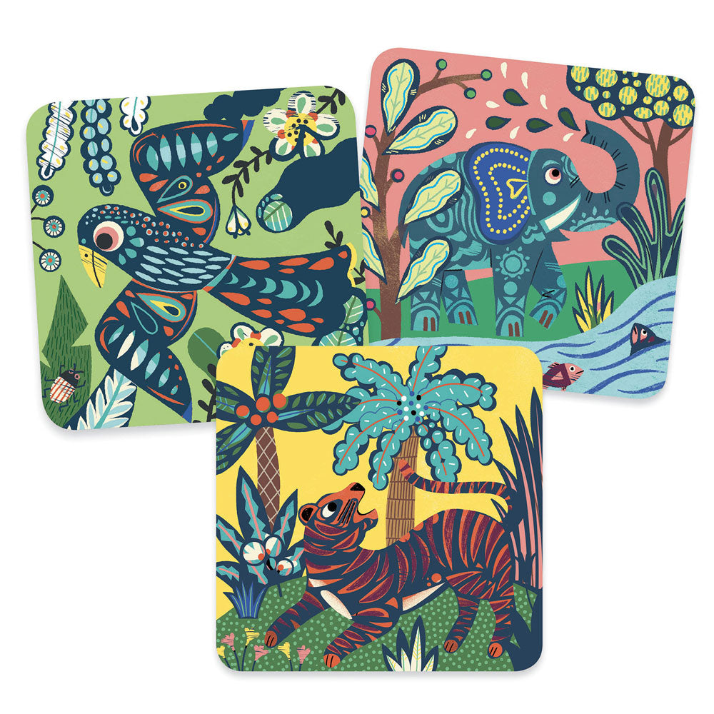 Djeco Scratch Cards Big animals
