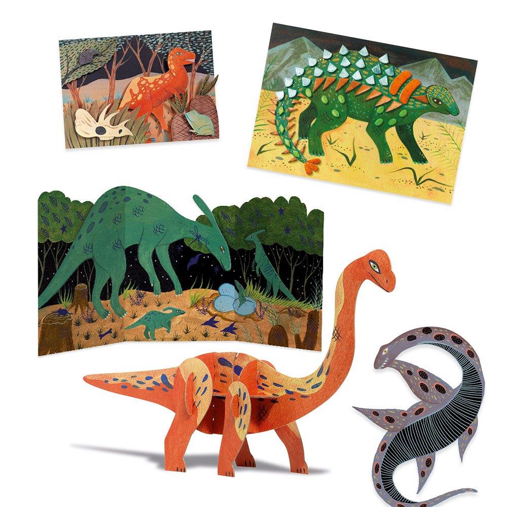 The world of dinosaurs, 6 in 1 Creative activities, Djeco