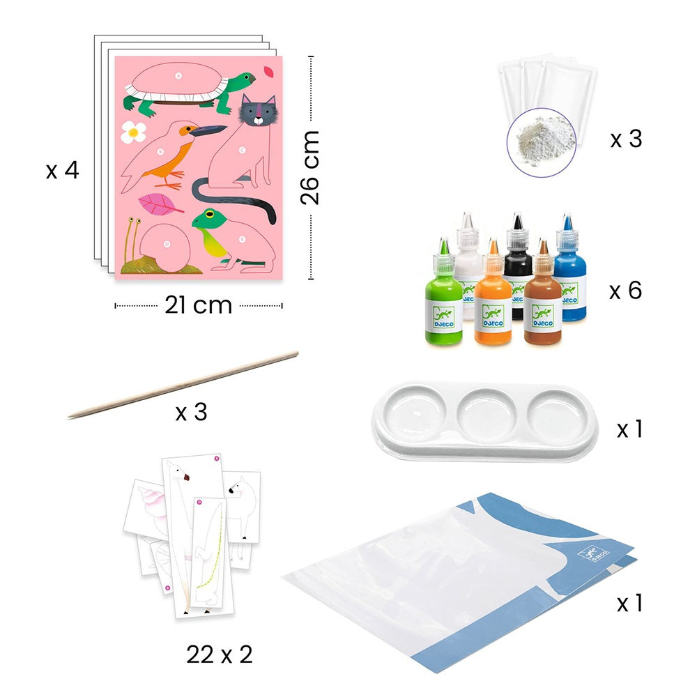 Djeco Colourful Marbling Animals