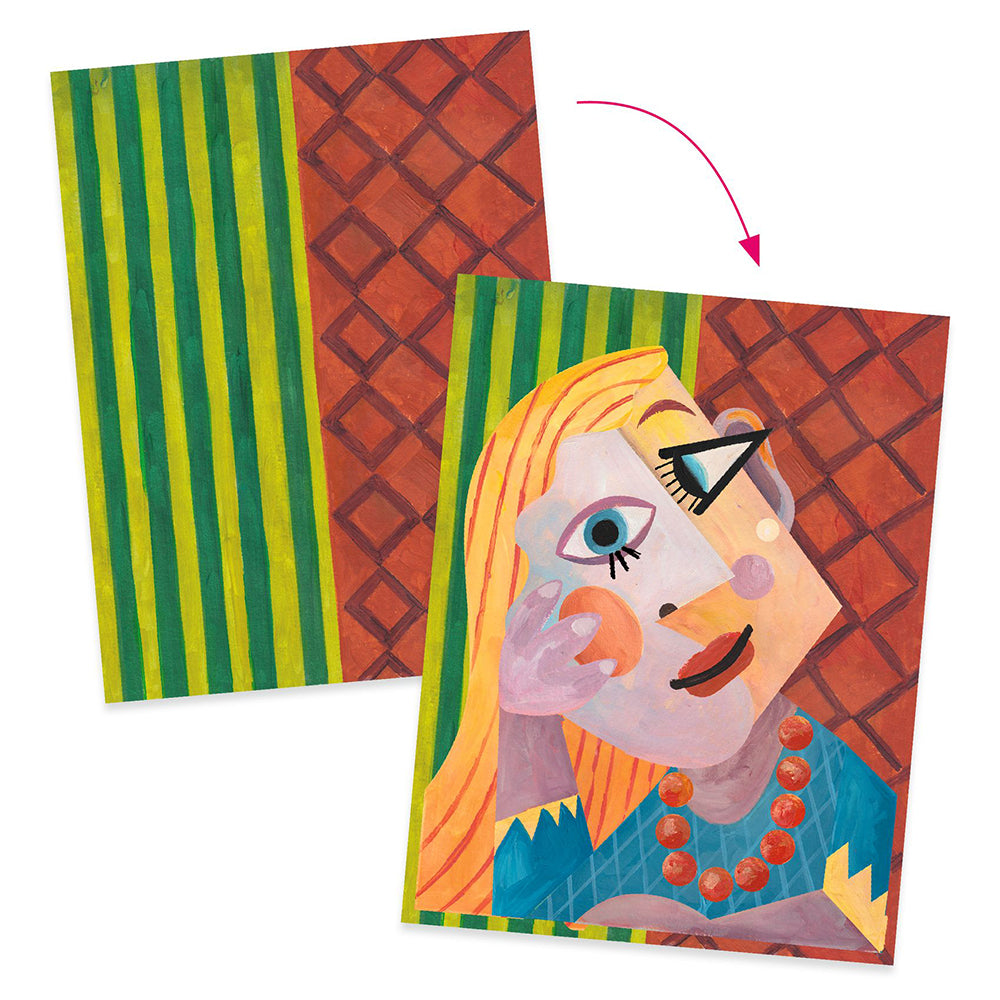 Djeco Inspired by Picasso- Collage Cubism Portraits