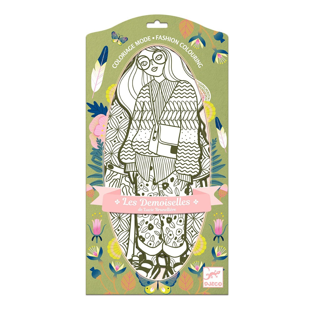 Djeco 4 FASHION COLORING Les demoiselles Bowie & friends