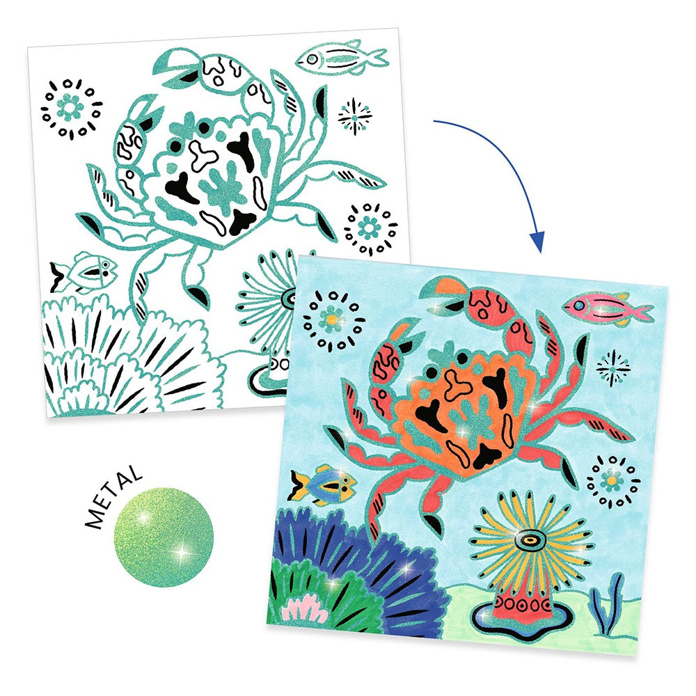 Djeco Colouring surprises Under the sea