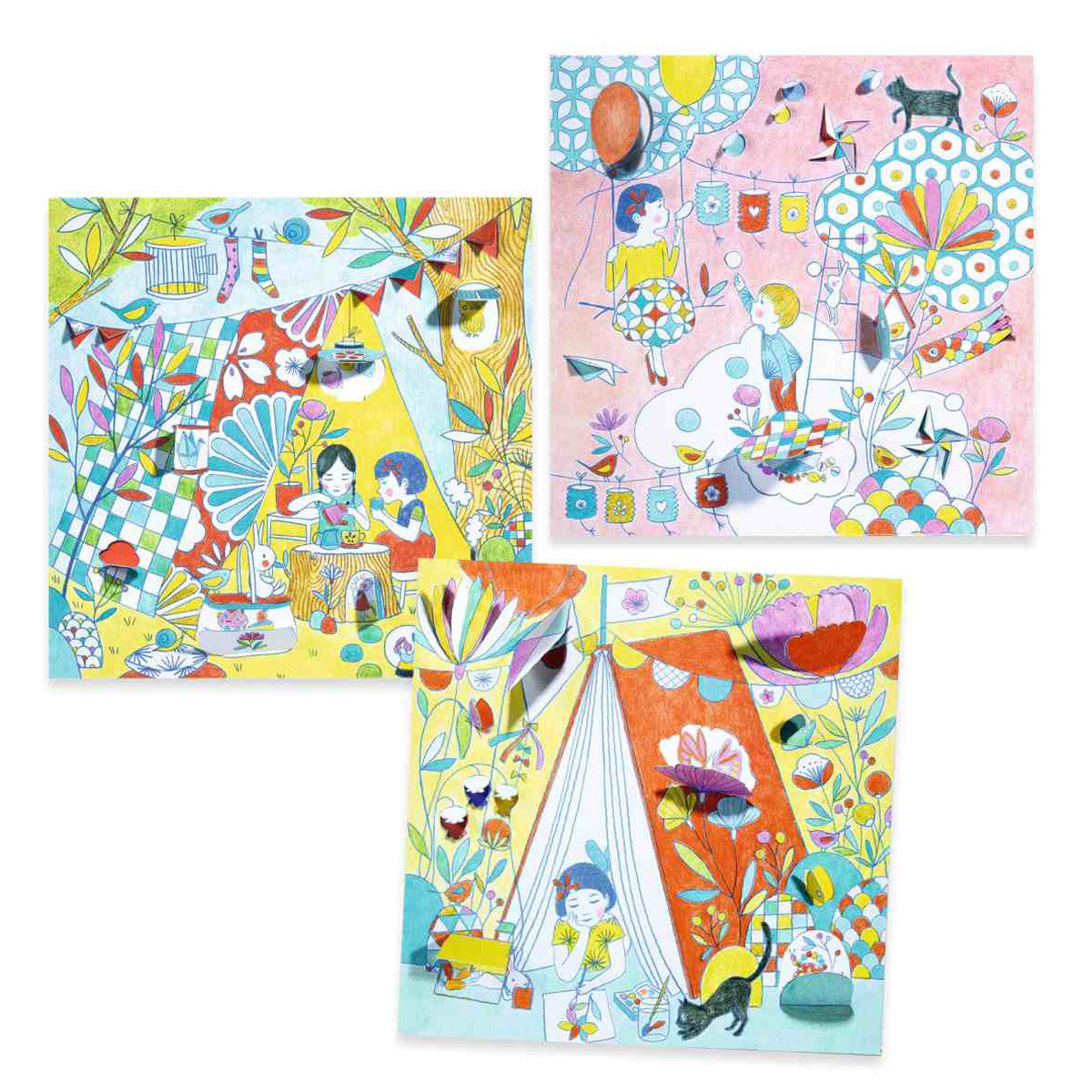 Djeco Colouring Surprise sheets Nina’s play tents