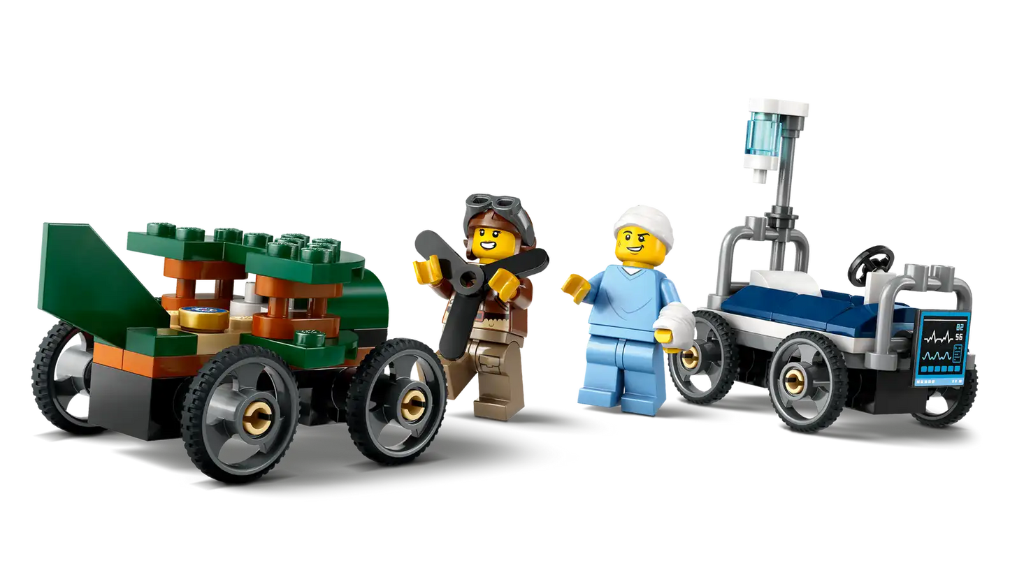 LEGO City Airplane vs. Hospital Bed Race Car Pack 60459