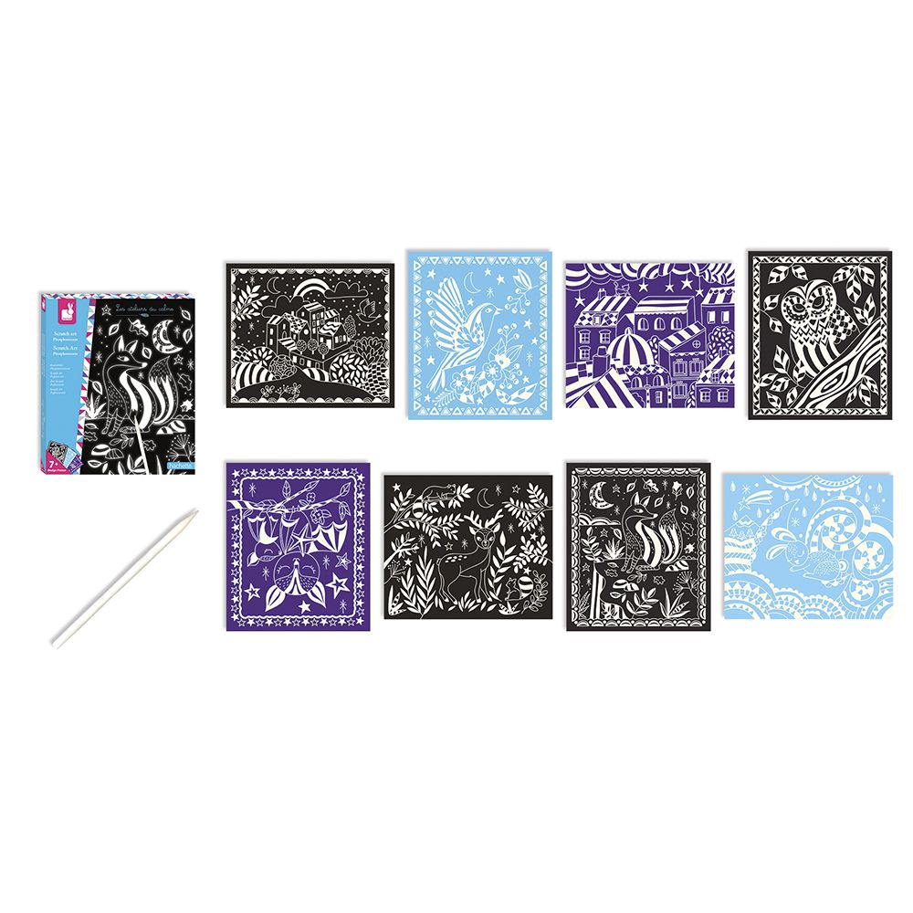 SCRATCH ART GLOW IN THE DARK, Janod