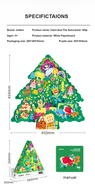 Christmas Tale Shaped Puzzle - Nutcracker Kingdom 160P, Mideer