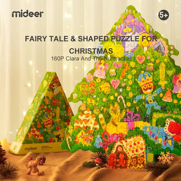 Christmas Tale Shaped Puzzle - Nutcracker Kingdom 160P, Mideer