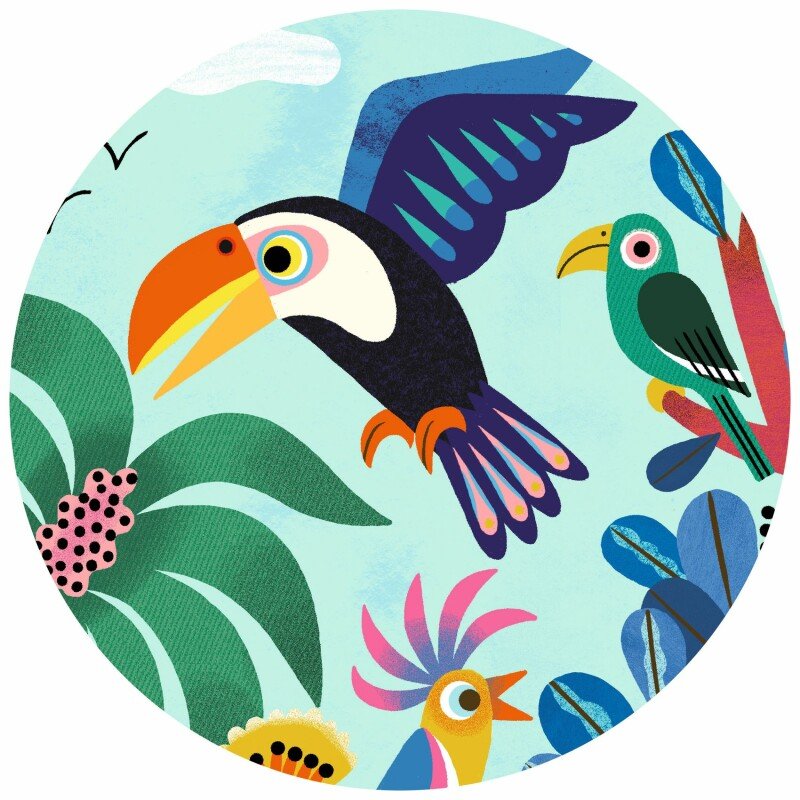 Silhouette puzzles Coco the Toucan 24 pcs, Djeco