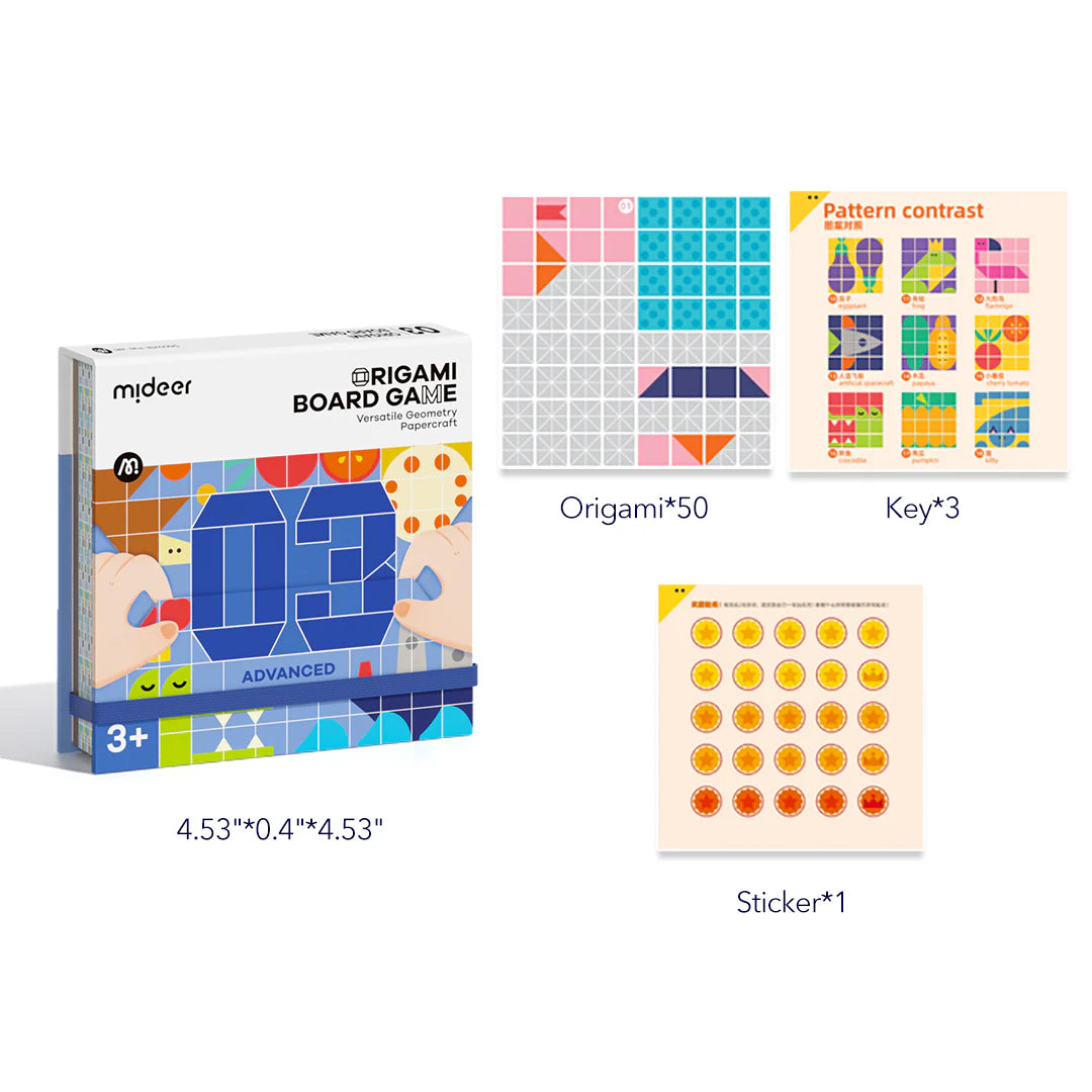 Origami Board Game - Versatile Geometry Papercraft (Advanced), Mideer