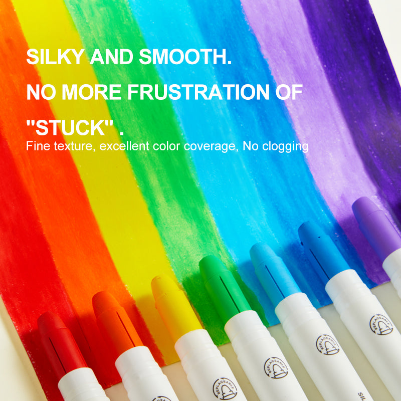 Silky Crayons-Colorful Bucket 24 colors