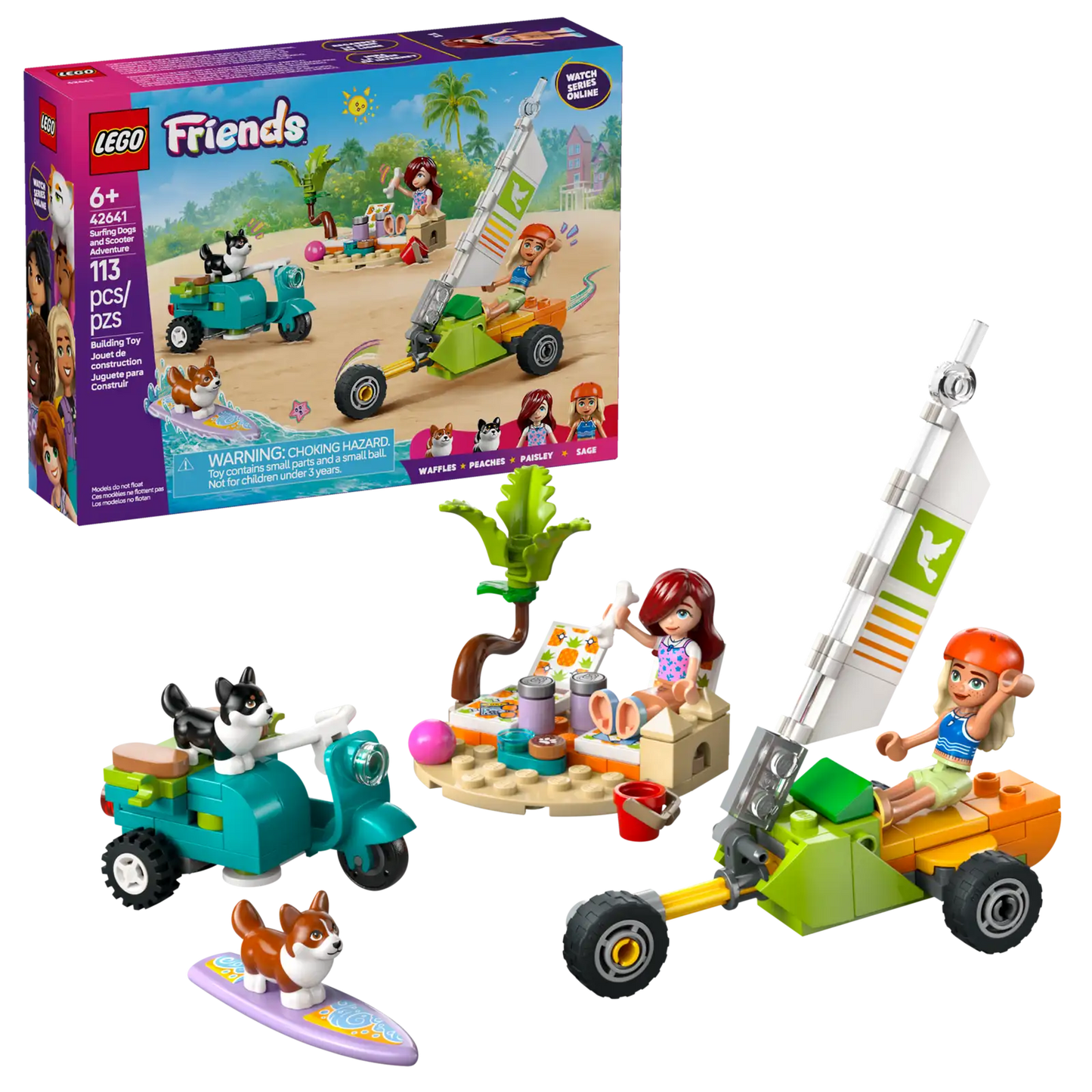LEGO Friends Surfing Dogs and Scooter Adventure 42641