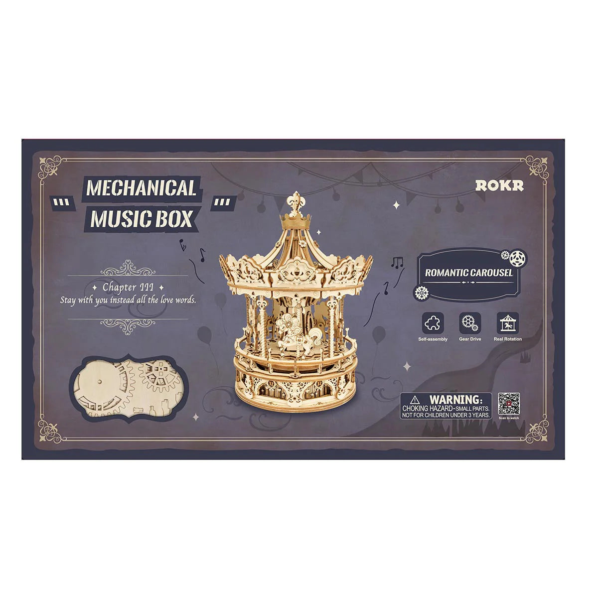 DIY Music Box Romantic Carousel AMK62, ROKR