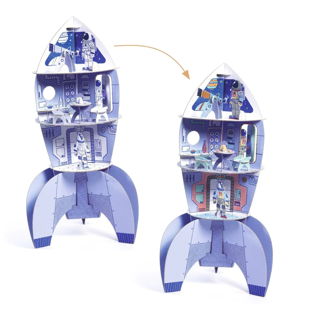Djeco Art and craft Color. Assemble. Play Space rocket