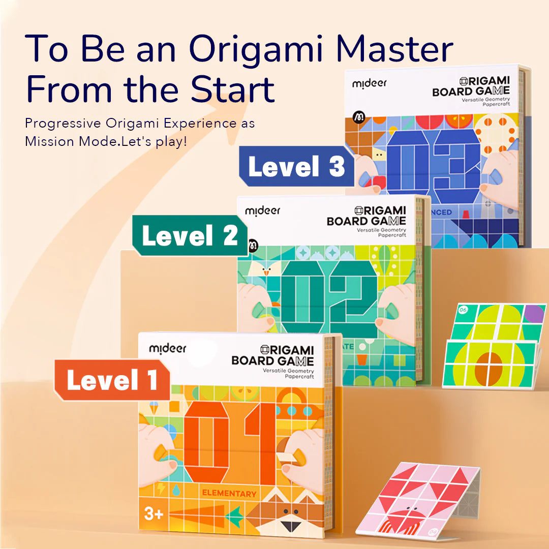 Origami Board Game - Versatile Geometry Papercraft (Advanced), Mideer