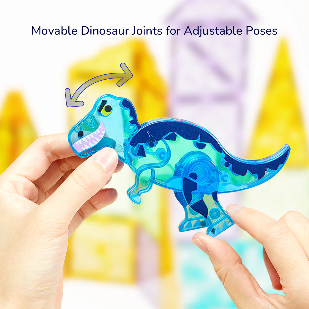 Colorful Magnetic Tiles Jurassic Adventure, Mideer