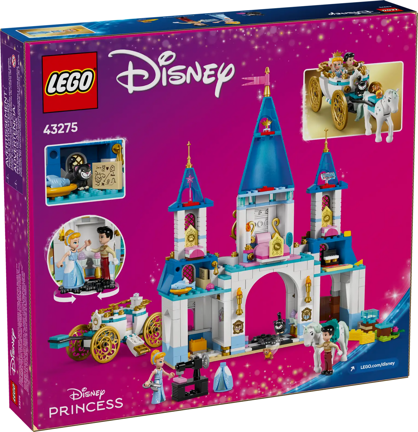 LEGO Disney Princess Cinderella’s Castle & Horse Carriage 43275