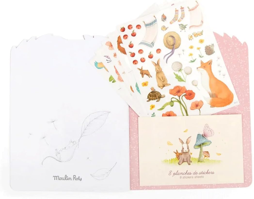 Colouring book + 230 stickers Les Rosalies, Moulin Roty