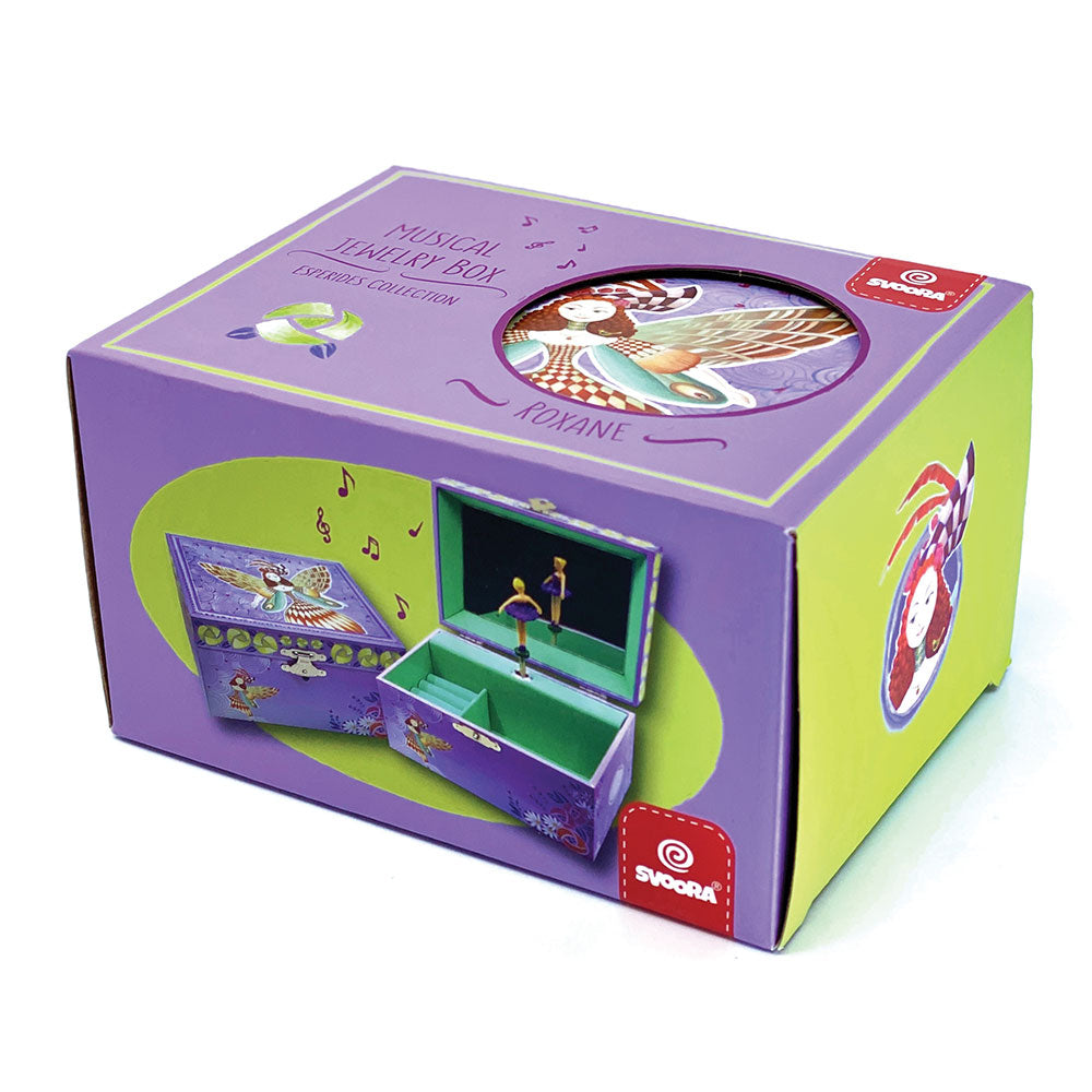 Svoora Musical Jewelry Box ‘Esperides’ with Ring Holder & Wide Mirror ‘Roxane’
