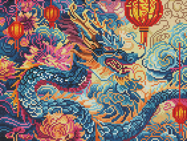 Blooming dragon Diamond painting, Brushme